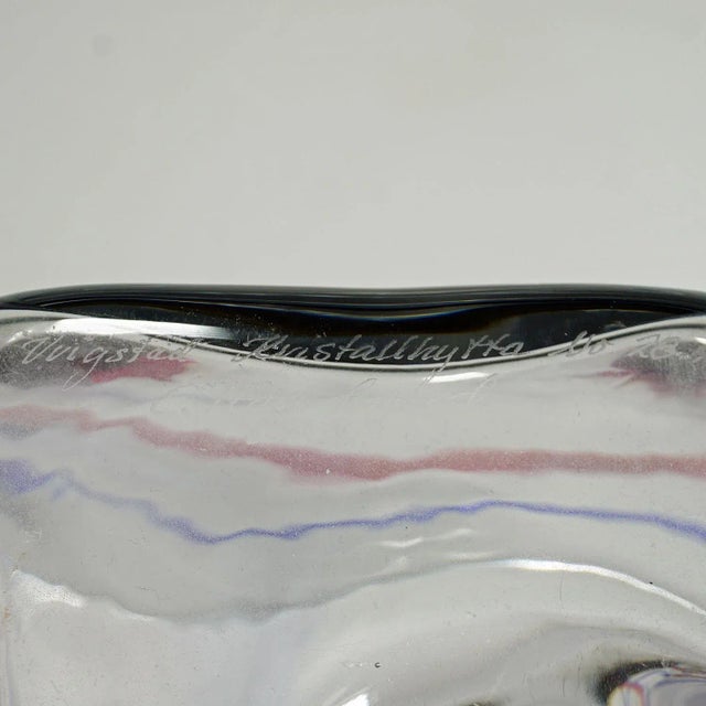 Glass Art Glass Vases by Erick Hoeglund for Vrigstad Glassworks Ca. 1980s For Sale - Image 7 of 10