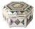 Mother of Pearl Abalone Seashell Jewelry Box, Moorish Design Style, 20th C For Sale