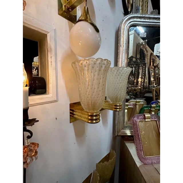 Modern Murano Cup Sconces For Sale - Image 3 of 6