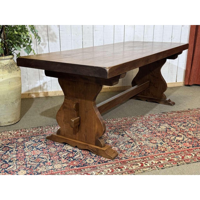Vintage Mahogany Monastery Table, 1970s For Sale - Image 4 of 18
