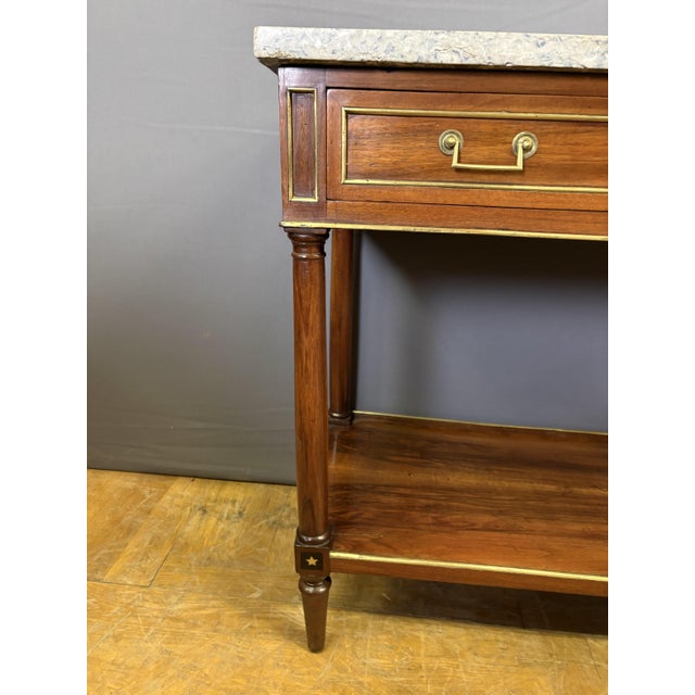 Brown Directoire Console Table in Walnut For Sale - Image 8 of 12