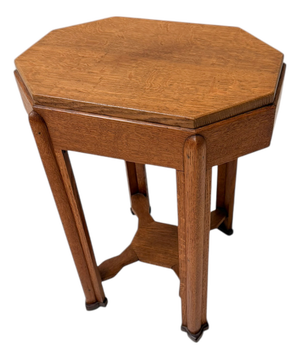 Art Deco Amsterdamse School Octagonal Side Table, 1920s