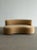 W71 D30 H29 SW69 SD23.5 SH17 Overall Depth 37 This kidney shaped sofa upholstered in a butter toned cotton velvet. This...
