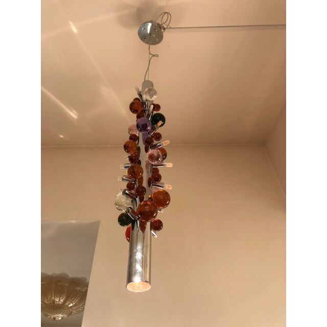 Murano Italian Aer Multicolors Chandelier in Murano Glass For Sale - Image 4 of 9