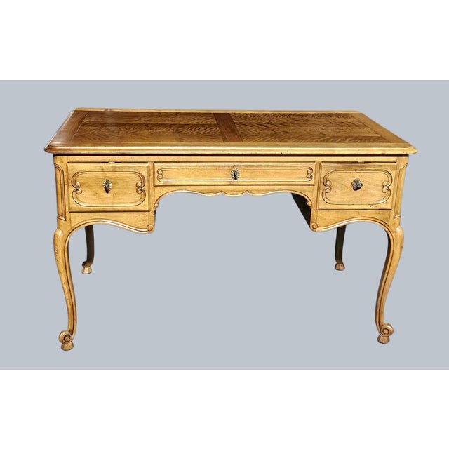 Mid 20th Century French Provincial Style Walnut Writing Desk For Sale In Washington DC - Image 6 of 11