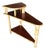 1950s Restored Mid-Century 3-Tier Wedge Side Lamp Table W/ Mahogany Tops For Sale