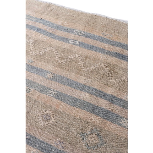 Vintage Circa 1940 Tan Turkish Kilim Flatweave Rug 6ft 6in X 10ft 11in For Sale - Image 10 of 14