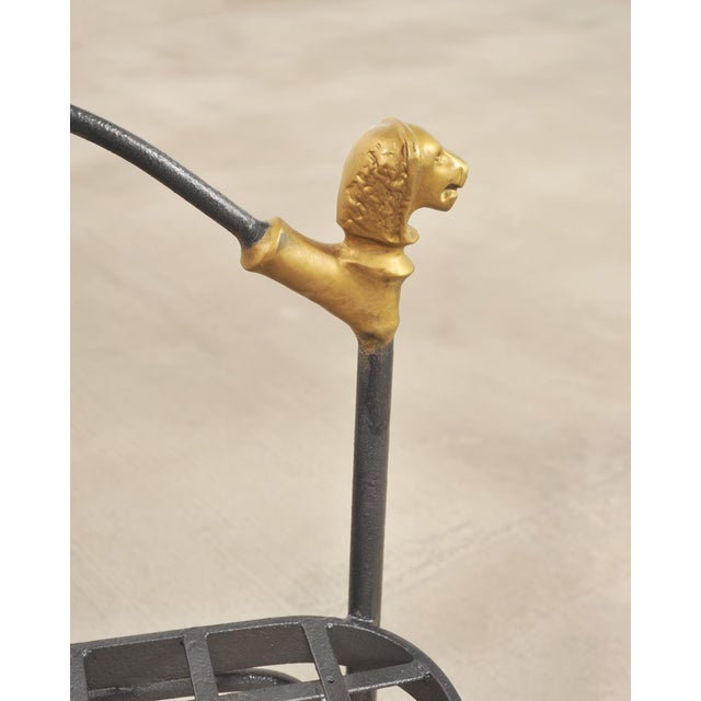 Pair of Bronze Lion's Head Lounge Chairs After Diego Giacometti For Sale - Image 10 of 18