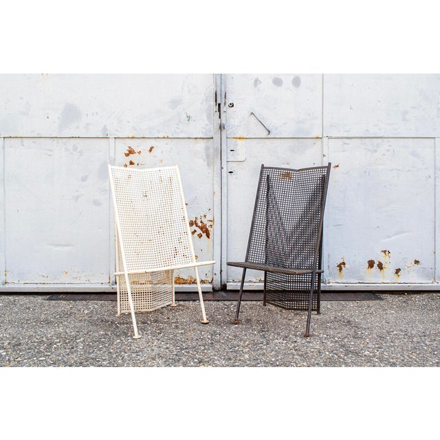 Rare chairs with a perforated metal mesh frame. Ipotenusa model Designer Anonima Design 1970s I have official proof of...