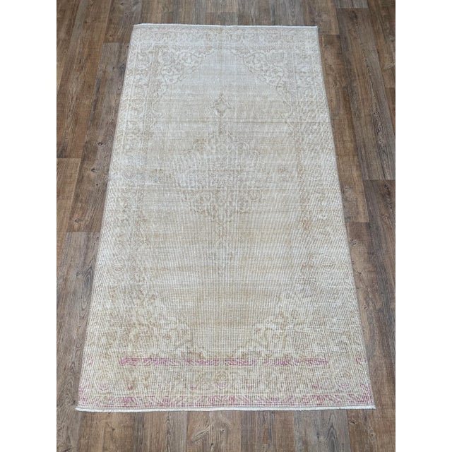 1960s Vintage Bellwether Oushak Rug For Sale - Image 4 of 4