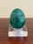 Late 20th Century Malachite Egg on Lucite Stand For Sale - Image 5 of 9