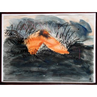 Jody Pinto Jody Pinto, "Orange Leg Landscape," Mixed Media Drawing, 1979 1979 For Sale