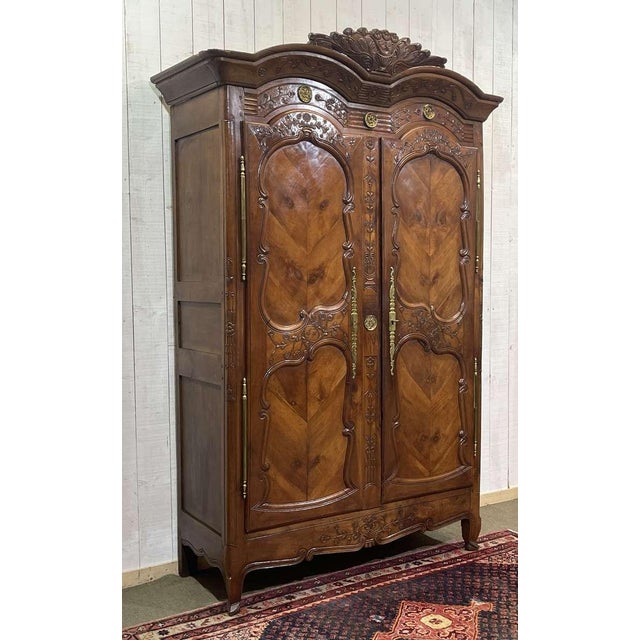 19th Century Rennes Wardrobe in Cherry Wood from Louis Boutin For Sale - Image 10 of 18