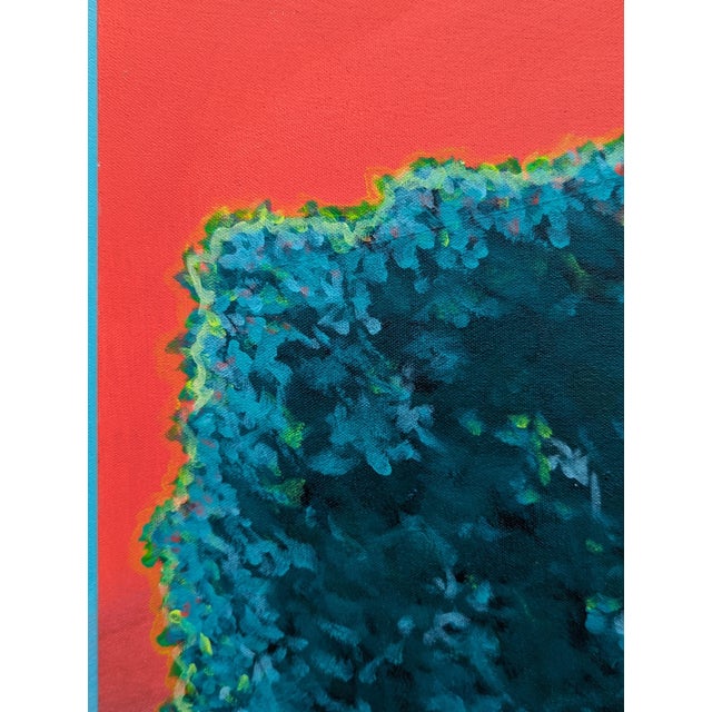 Nathan Sing "Walk By the River" Red and Blue Contemporary Abstract Landscape Painting, 2023 For Sale - Image 10 of 10
