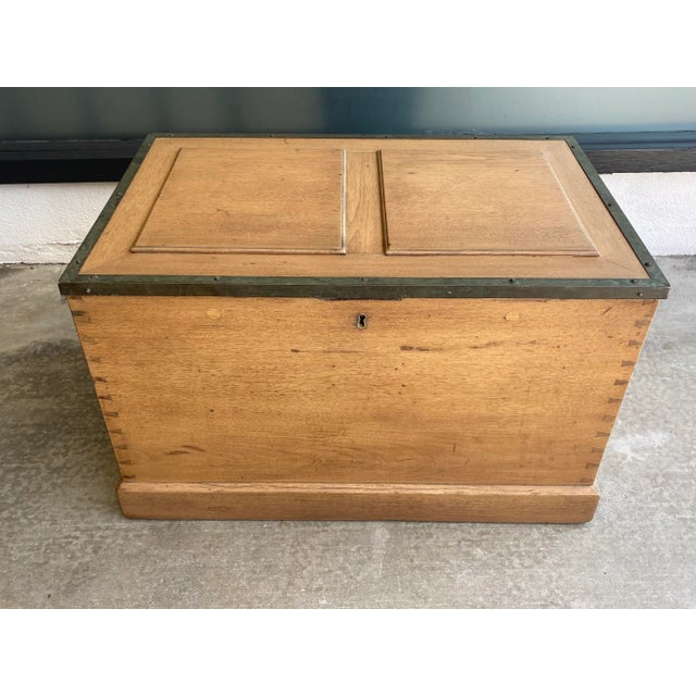 Vintage wood and brass trunk! Love the details on this piece, original hardware. Perfect for storage in a stylish way....