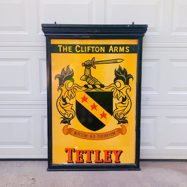 This vintage sign believe to be circa 1970s-80's era created for the Clifton Arms Pub in Bolton England. Pub later turned...