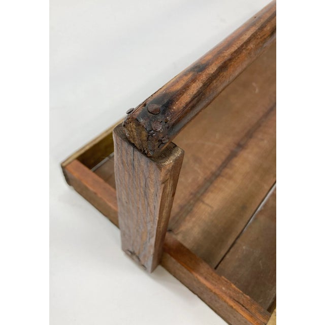 Antique Rustic Handled Berry Basket Tray For Sale - Image 10 of 10