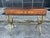 French Restauration Style Desk On Brass Base. Offered is a stylish French Restauration style or Empire style desk with a...