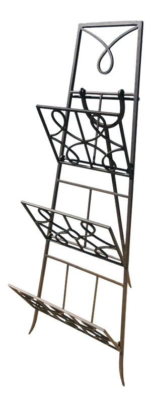 Vintage Hand Wrought Iron Magazine Stand/ Rack