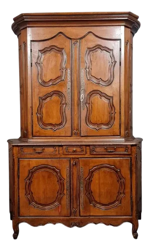 Louis XV Curved Walnut Cabinet