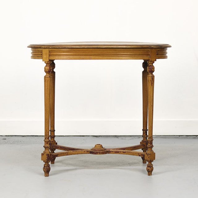 French Faux Bois Painted Side Table, 1890s For Sale - Image 11 of 12