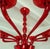 Red Murano Glass, Mid Century Modern, Chandelier Italy 1980s For Sale - Image 9 of 11
