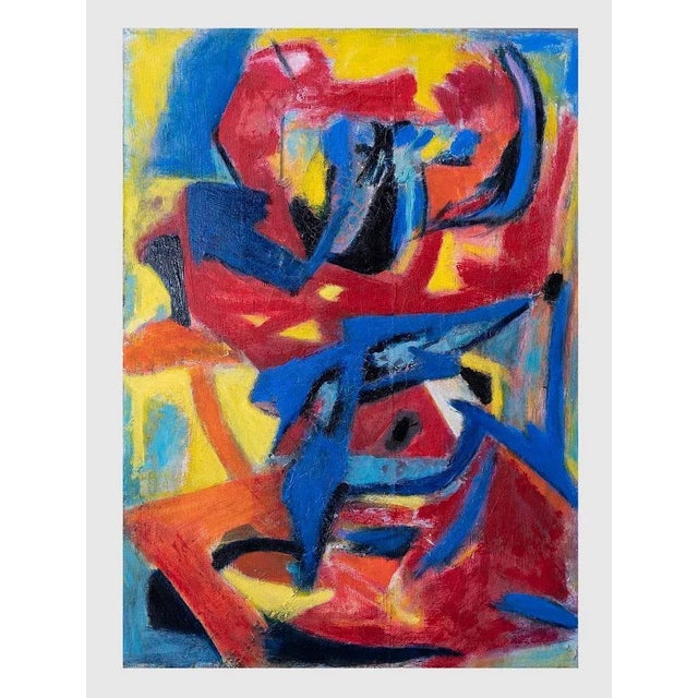 Giorgio Lo Fermo, Expressionism, Original Oil on Canvas, 1983 For Sale - Image 4 of 4