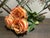 Mix of 18 Roses: 9x Antique Garden Rose 4x Traditional Rose 5x Savannah Peach Rose Handmade Italian gold gilt and white...