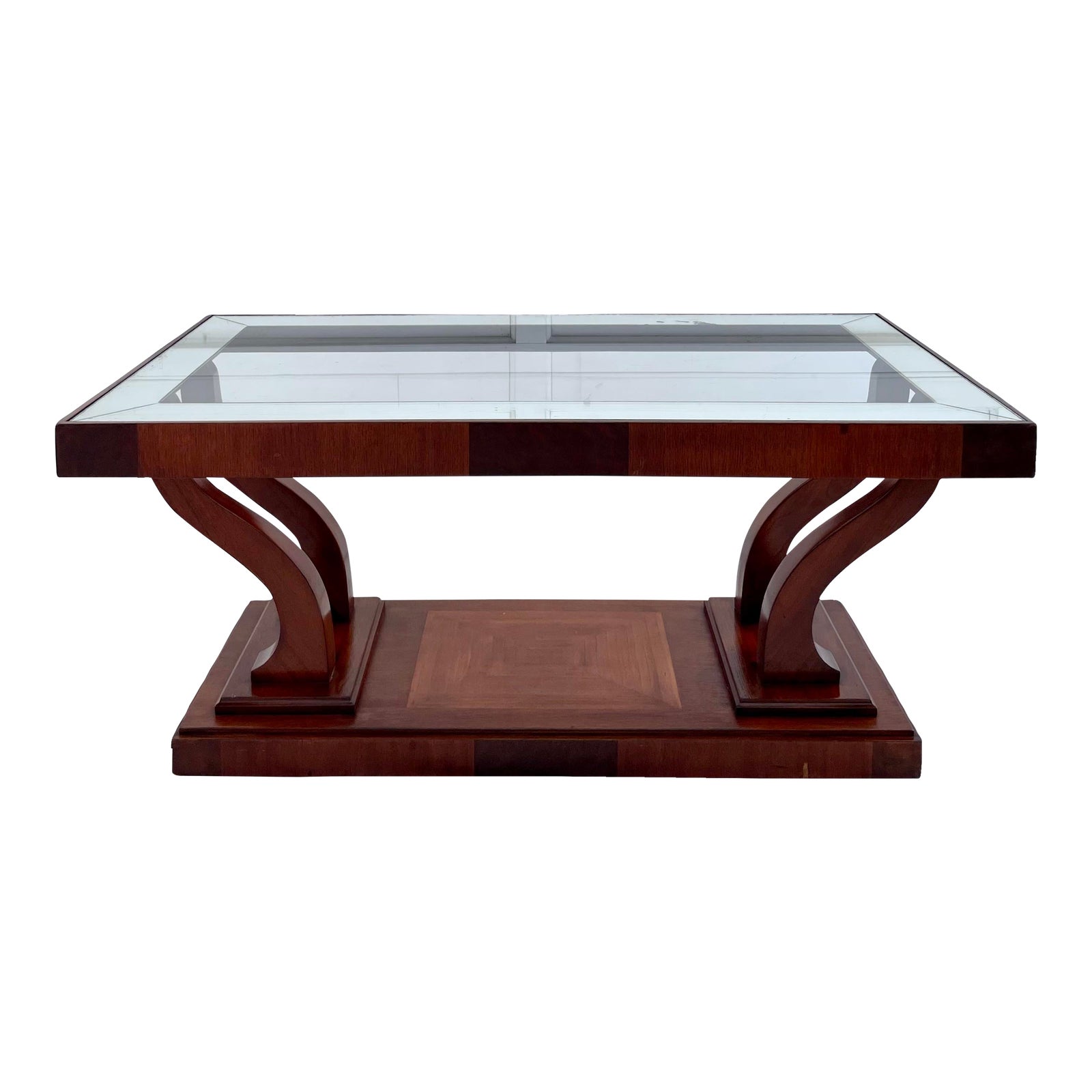 1930's Art Deco Mirror Glass Coffee Table Chairish