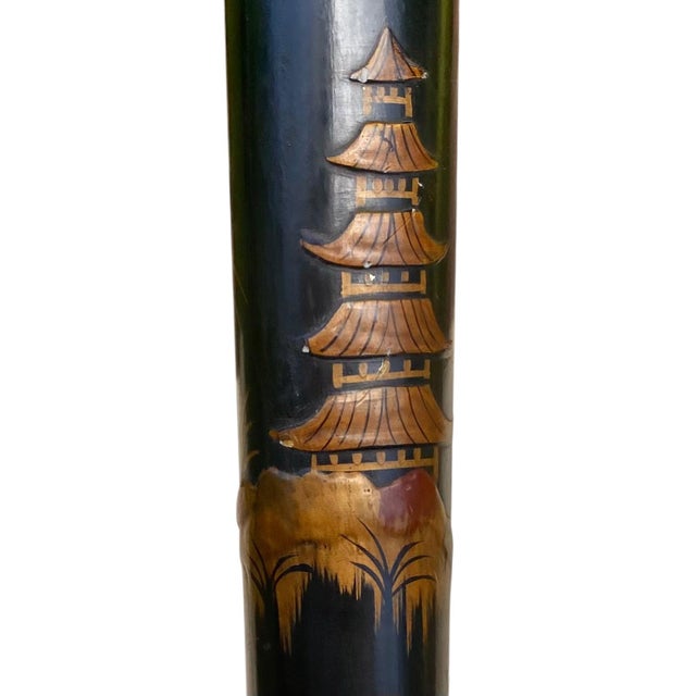 Paint Antique Chinese Export Chinoiserie Floor Lamp for the English Market For Sale - Image 7 of 17