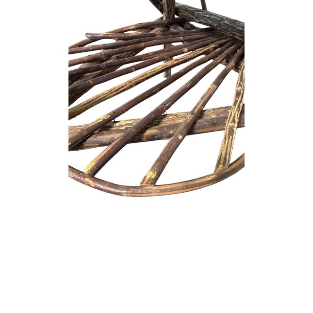 Brown Late 20th Century 2 Heart-Shaped Adirondack Bentwood End Tables For Sale - Image 8 of 11