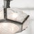 Glass Pair of Art Deco Hexagonal Frosted Glass & Nickeled Bronze Chandeliers by Degue For Sale - Image 7 of 18