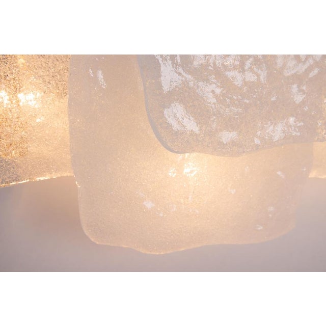 Metal Large Wall Light in Murano Glass from Kalmar, Austria, 1960s For Sale - Image 7 of 14