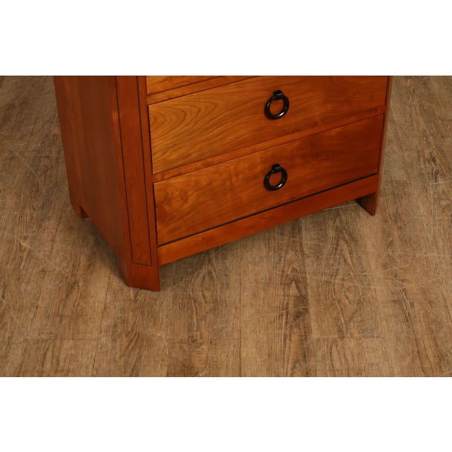 Wood Stickley 21st Century Collection Pair of Granite Top Cherry Nightstands For Sale - Image 7 of 18