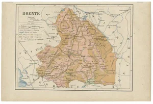 Antique Map of Drenthe, 1883