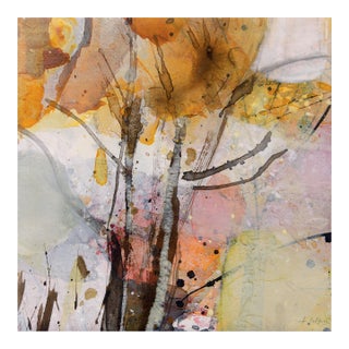 Contemporary Abstract Acrylic on Canvas "Autumn Light" by Greet Helsen For Sale