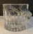 Vintage Slovenia Crystal Window Pane Pattern Ice Bucket Nickel Metal Handle For Sale - Image 11 of 11