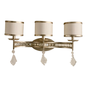 Late 20th Century Uttermost Tamworth Modern Style Vanity Beaded Strip 3 Light Wall Sconce