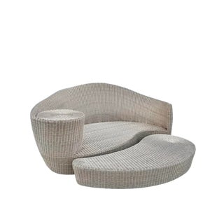 Vintage ‘Dune’ Woven Daybed | by Vladamir Kagan for Barlow Tyrie For Sale