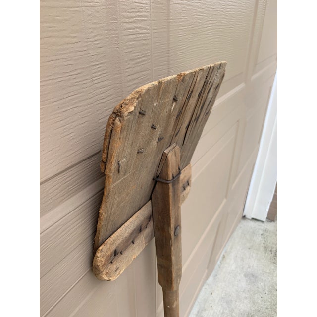 Wood Antique 19th Century Hand Made Wooden Grain Shovel For Sale - Image 7 of 10
