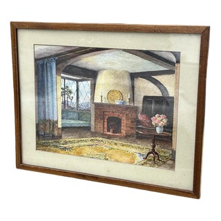 M Bateman, Lounge, Watercolor For Sale