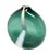 Hand-Blown Dimpled Green Glass Vase With White Stripe For Sale In Los Angeles - Image 6 of 9