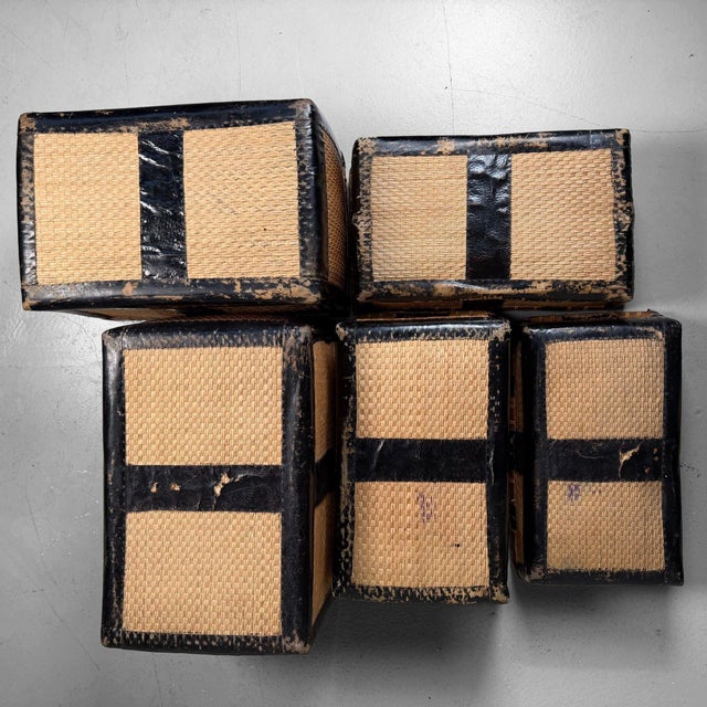 Japanese Woven Kōri Storage Baskets, 1890s, Set of 5 For Sale - Image 18 of 18