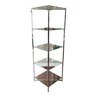 Vintage Fully Collapsible and Adjustable Chrome Display Shelf For Sale