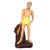 Mid 20th Century Hand Painted Hawaiian Hula Girl & Male Surfer Ceramic Statue Set For Sale In Los Angeles - Image 6 of 9