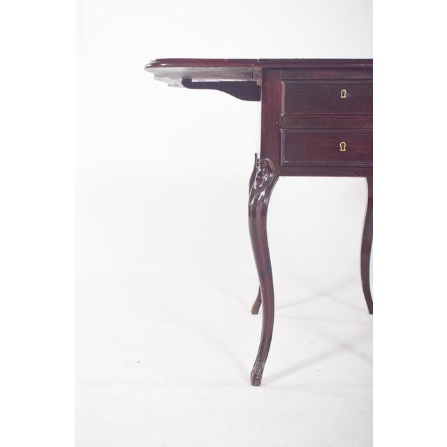 English Potty Table with Flaps, 1890s For Sale - Image 6 of 11