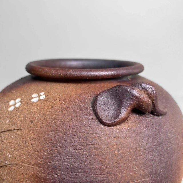 1970s Shigaraki Ikebana Flower Vase by Meizan, 1970s For Sale - Image 5 of 11