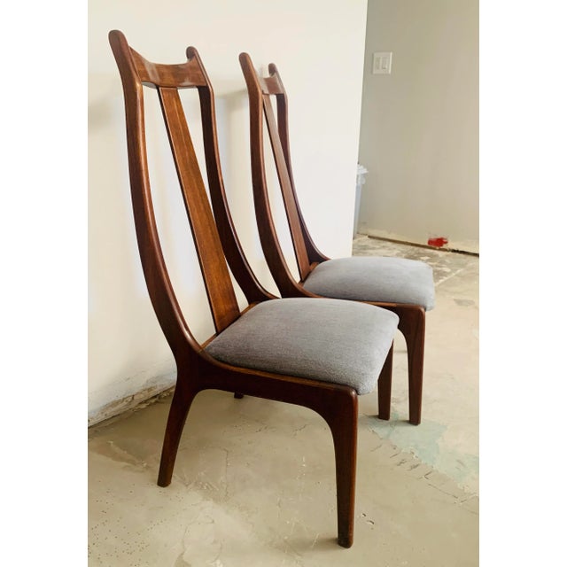 1960s Mid-Century Modern Walnut Chairs - A Pair For Sale - Image 5 of 11