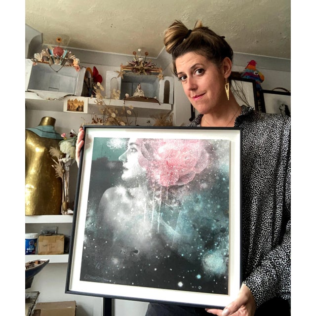 Andromeda, 2021, Hand Painted Screen Print with Diamond Dust For Sale - Image 4 of 8