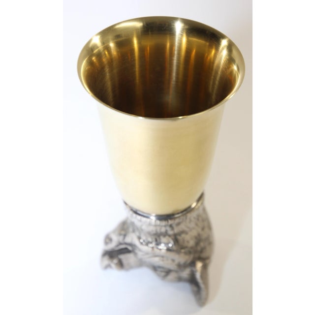 Mauro Manetti Style Boar Head Stirrup Cups For Sale - Image 4 of 13